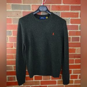 POLO RALPH LAUREN Speckled Wool Blend Men's Sweater Crewneck Green